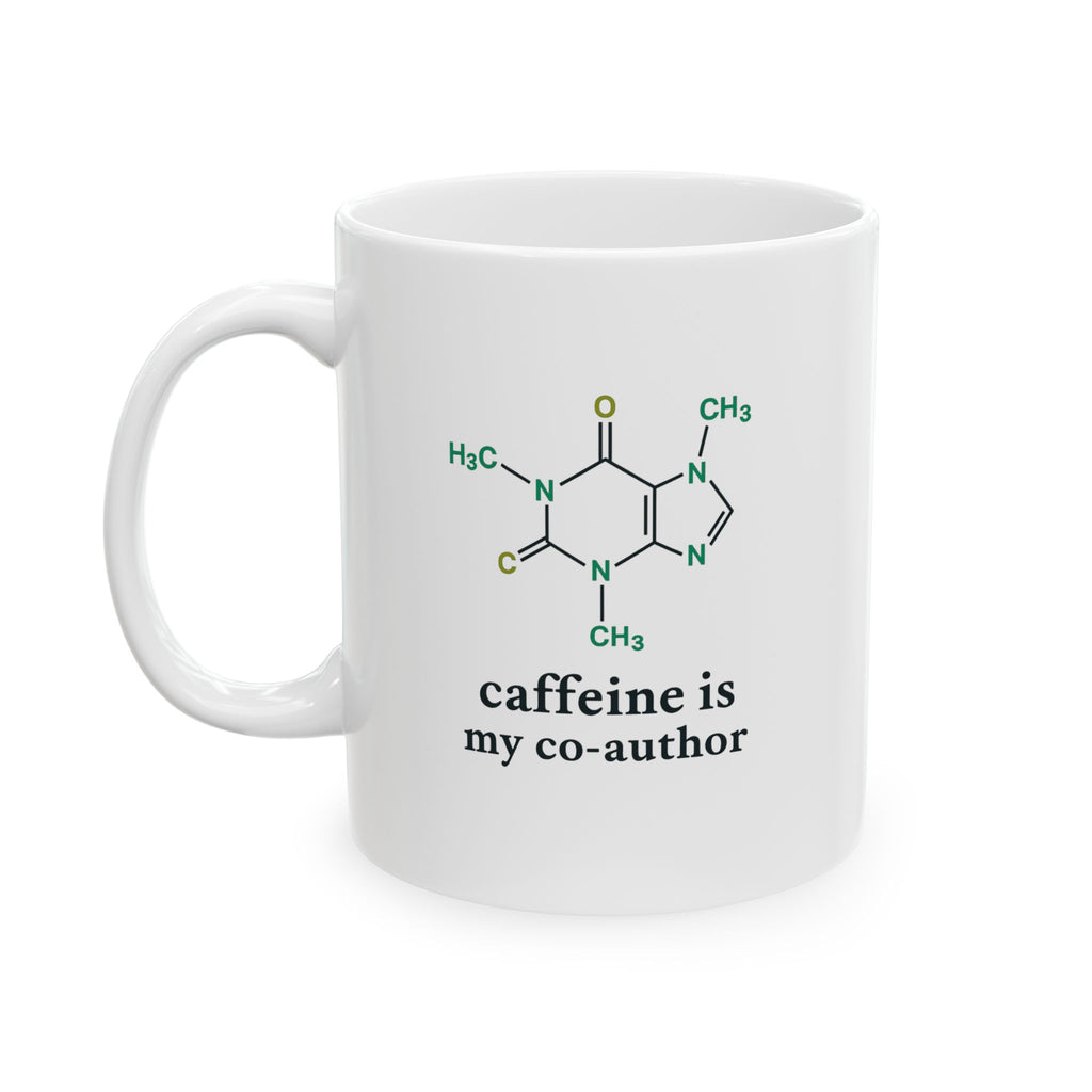 'Caffeine Is My Co-Author' Mug